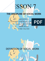 Lesson 7: The Discipline of Social Work