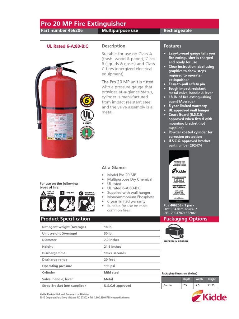Pro 20 Multipurpose Fire Extinguisher | Download Free PDF ...