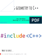 Teaching Geometry to C++ 