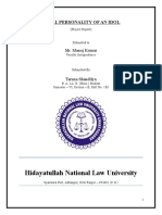 Hidayatullah National Law University: Legal Personality of An Idol