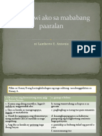 Napagawi Ako Sa Mababang Paaralan