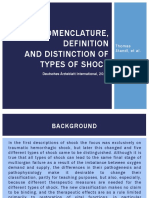 The Nomenclature, and Distinction of Types of Shock: Thomas Standl, Et Al