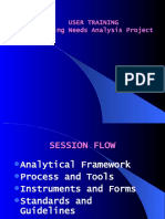 User Training Learning Needs Analysis Project