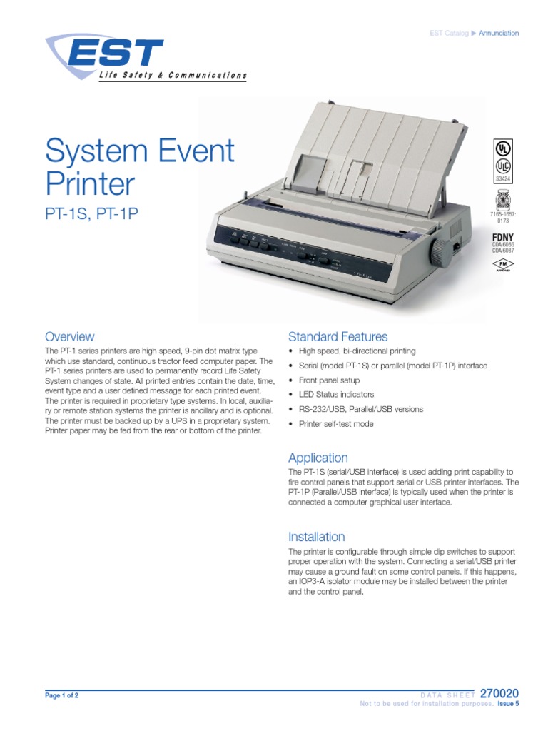 System Event Printer | PDF | Printer (Computing) | Usb