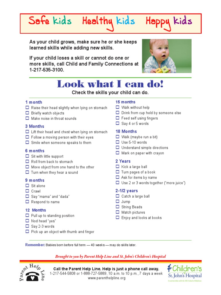 Child Development Milestones Guide | PDF | Wellness
