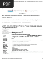 NBA Accreditation and Teaching-Learning in Engineering (NATE) - Unit 7 - Week 5 - ISD and Analysis Phase (Module 2 - Course Design and Instruction)