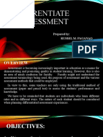 Differentiate D Assessment: Prepared By: Russel M. Paganao