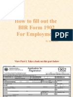 How To Fill Out The BIR Form 1902 For Employment: by Birtaxinfo