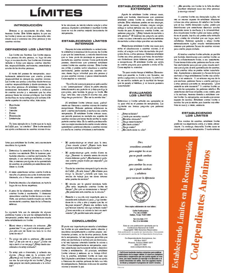 Boundaries Spanish PDF PDF Conceptos psicologicos Science