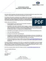 Jupiter Mines LTD - Notice of AGM 2020