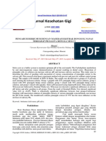 Jurnal Kesehatan Gigi: Pengaruh Berkumur Dengan Maserasi Ekstrak Bonggol Nanas Terhadap PH Saliva Rongga Mulut