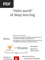 "Hello World" of Deep Learning