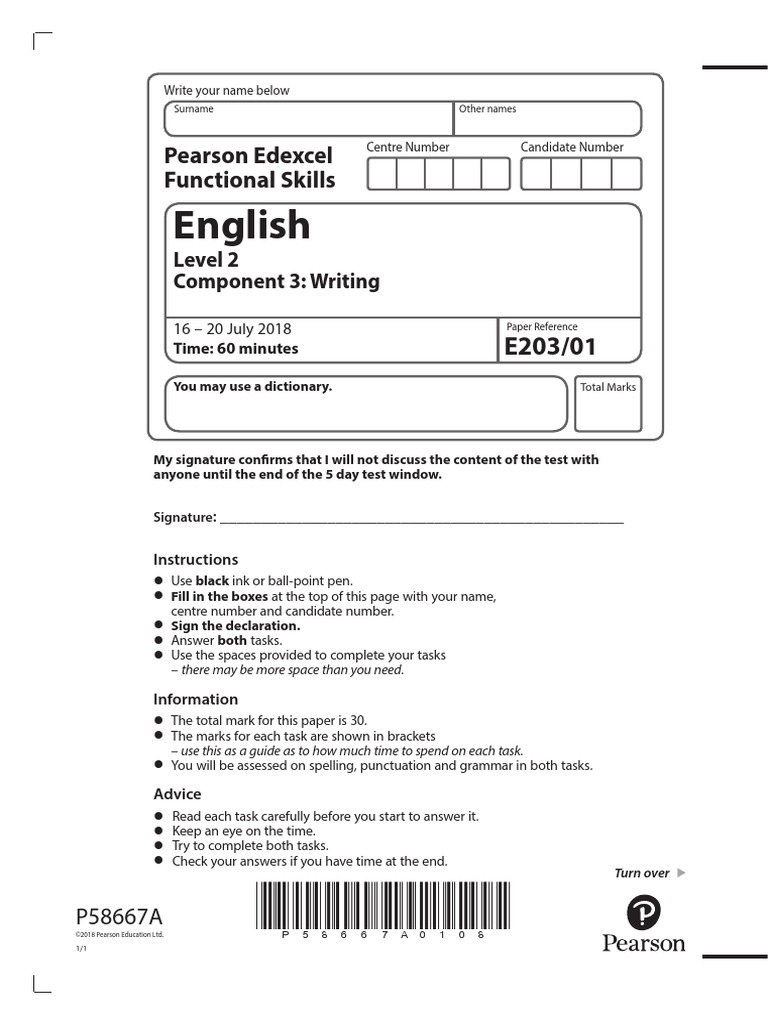 Question Paper Level 2 Writing July 2018 Pdf Cognition Communication