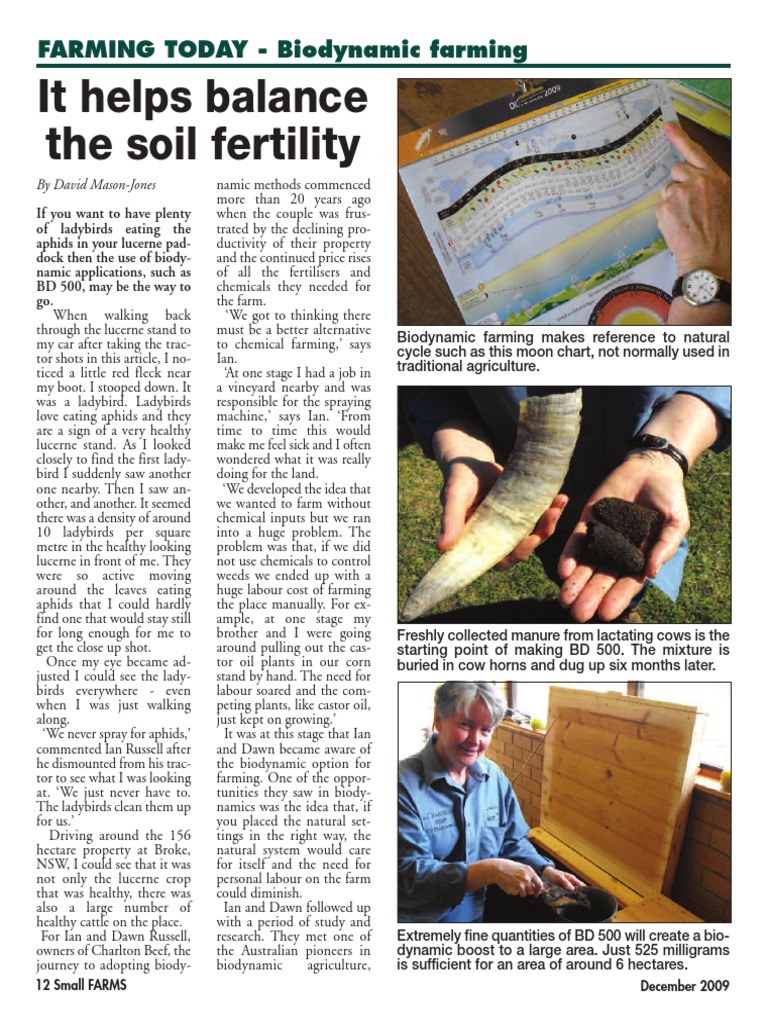 Biodynamic Farming Success Story | PDF | Agronomy | Livestock Farming