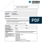Fitness Practical Placement Form
