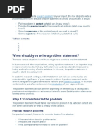 Problem Statement in Research Proposal | PDF | Qualitative Research ...