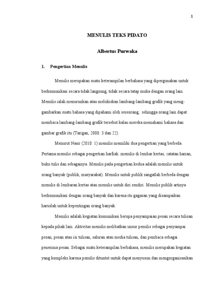 Menulis Teks Pidato 1