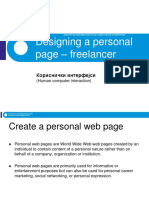 Аудиториска вежба 4 - Designing a personal page - freelancer PDF