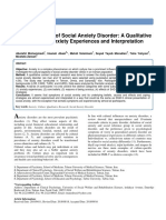 Cultural Aspects of Social Anxiety Disorder: A Qualitative Analysis of Anxiety Experiences and Interpretation