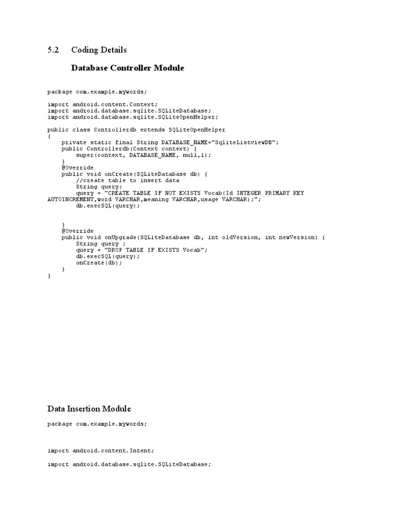 Coding - Mobile App My Words | PDF | Databases | Computer Data