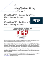 Appendix-I: Water Heating System Sizing Verification Record