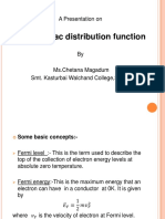 Fermi - Dirac Distribution Function: A Presentation On