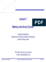 Lecture 7 - Memories and Array Circuits PDF