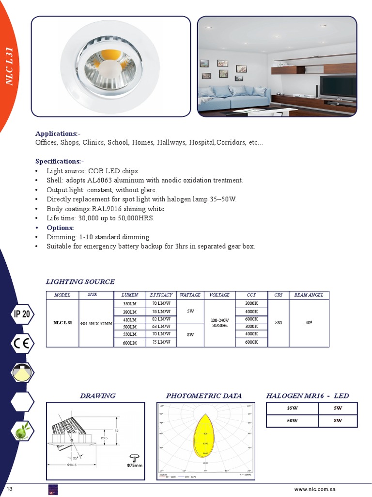 Emergency LED Lighting Specifications | PDF