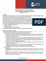 Warehousing Transport and Logistics SOP Template