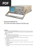 Instruction Manual For AT7328/7340 Dual Channel Oscilloscope