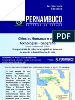 A Importância Da Cobertura Vegetal No Processo de Erosão e Desertificação Do Solo