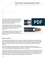 General Considerations When Choosing Power Cable: Translate Get PDF