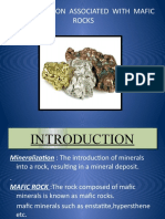 Mineralization Associated With Mafic Rocks