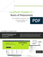 CorePure1 Chapter 4: Relationships Between Polynomial Coefficients and Roots