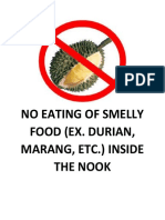 No Eating of Smelly Food