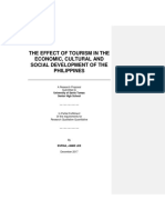 The Effect of Tourism in The Economic, Cultural and Social Development of The Philippines