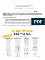 Mejoramiento de La Condición Física en Casa: Floridablanca Magíster Sergio Andrés Lizcano Flórez