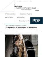 La Importancia de La Ergonomía en La Soldadura - Safety Managers Club de 3M