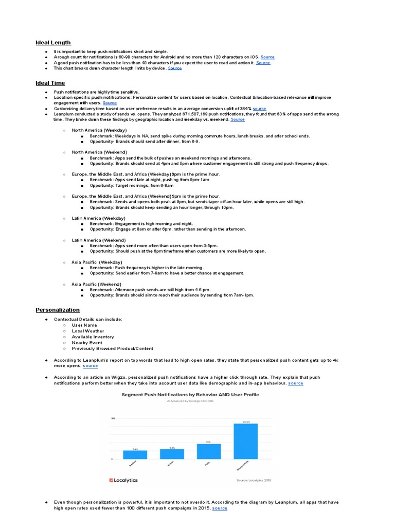 Best Practices for Push Notifications | PDF | Mobile Marketing | Mobile App