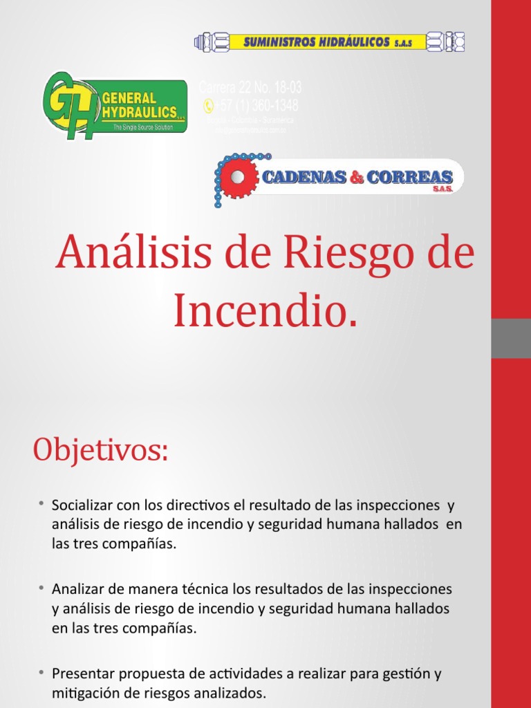 Análisis De Riesgo De Incendio 1 Pdf Sistema De Rociadores Contra