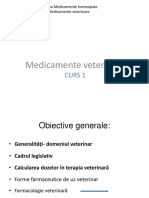 Medicamente Veterinare: Curs 1