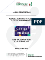 Código de Integridad, Puerto Salgar, Año 2020.