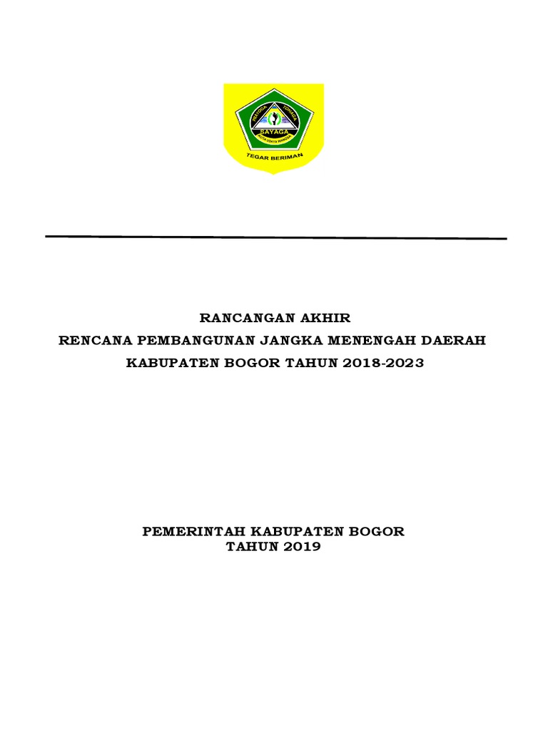 COVER RPJMD | PDF