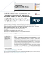 Asociación Entre El Tiempo de Permanencia en El Programa de Estancias Infantiles para Niños en Situación de Pobreza y El Nivel de Desarrollo Infantil PDF