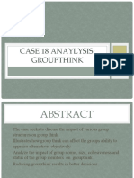 CASE 18 ANALYSIS: GROUPTHINK AND DECISION MAKING