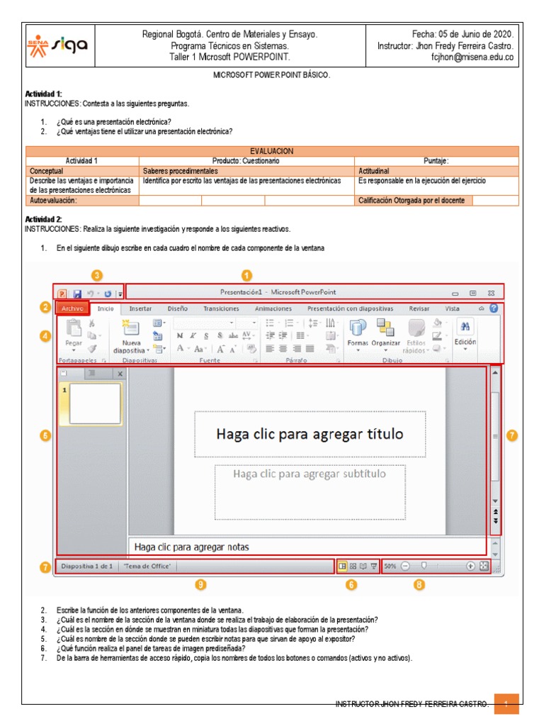 Taller Básico de Microsoft PowerPoint | PDF | Microsoft PowerPoint ...