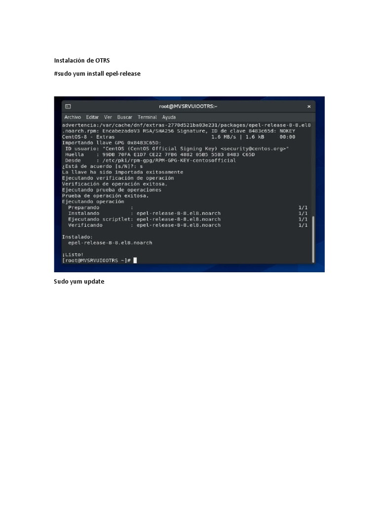 Guía de Instalación de OTRS en RHEL 7 | PDF