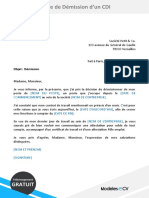 23 Lettre de Demission Cdi