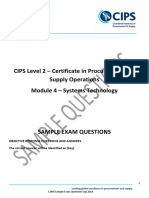 CIPS Level 2 - Certificate in Procurement and Supply Operations Module 4 - Systems Technology