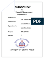 Assignment: University of Central Punjab